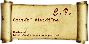 Czitó Viviána névjegykártya